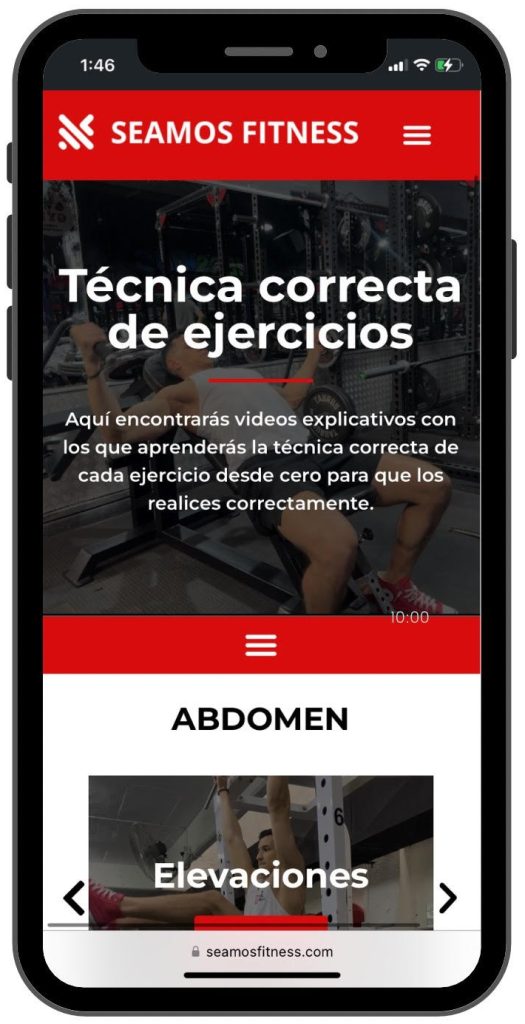 Plataforma de Seamos Fitness - Rutinas Personalizadas